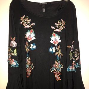 INC ruffled sleeve blouse